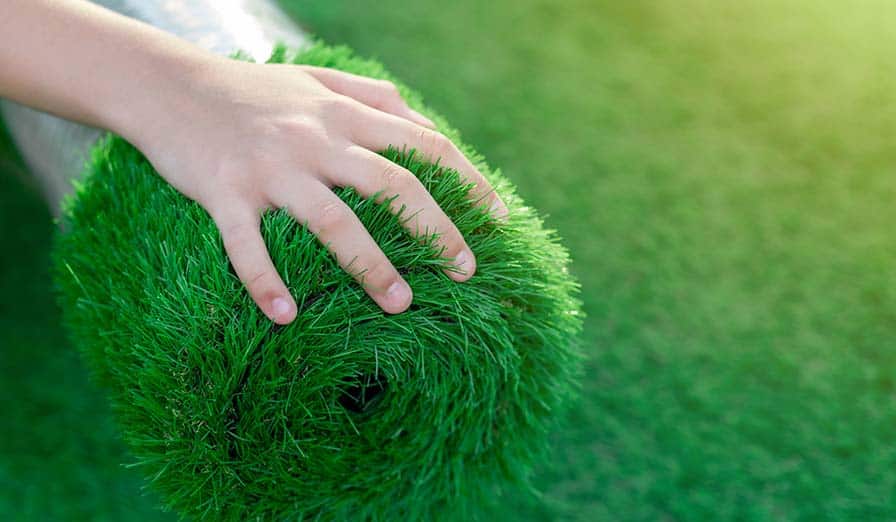 echt gras of kunstgras - gewoon groen gras