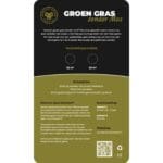 Groen gras zonder mos etiket