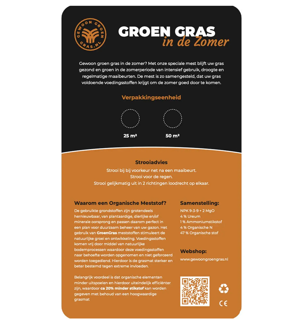 Gewoon Groen Gras in de zomer