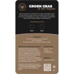 Groen gras in het najaar etiket